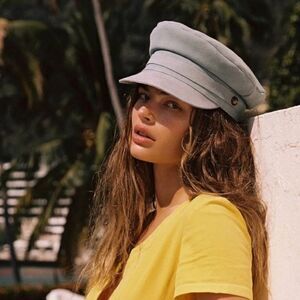 Lack Of Color Lola Suede Leather Hat In Blue Free People colab